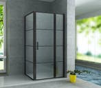 Douchecabine Frame Raster – Zwart Mat – 80 x 120 cm –, Ophalen of Verzenden, Nieuw, Glas, Bad