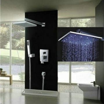 LED Stortdouche set 250 MM incl. arm en bedieningspaneel, Verzenden, Nieuw