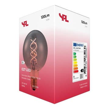 SPL LED Globelamp G95 E27 5W 120lm 2200K Smoke Dimbaar, Ophalen of Verzenden, Nieuw