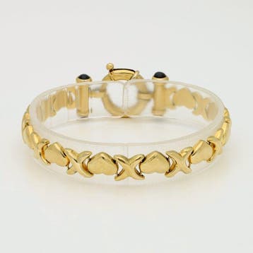 Armband - 18 karaat Geel goud - Saffier, Nieuw