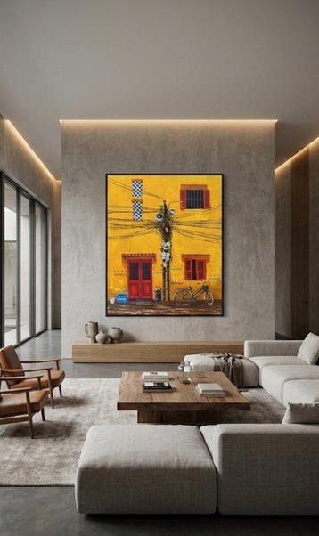 Nguyen Robert (1958) - Connexions Urbaines 100 80 cm