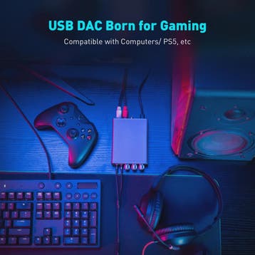 Fosi Audio K5 PRO Mini Gaming DAC & Hoofdtelefoonversterker, Verzenden, Nieuw