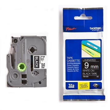 Brother TZe-325 tape wit op zwart 9 mm (origineel), Computers en Software, Printerbenodigdheden, Verzenden, Nieuw, Printertape