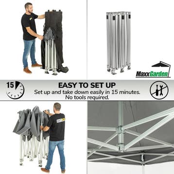 MaxxGarden Easy-up partytent - Feesttent Paviljoen - 3x3..., Tuin en Terras, Partytenten, Verzenden, Nieuw