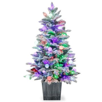 2dekans | Coast voorverlichte kerstboom - 100 cm - wit/groen, Ophalen of Verzenden, Zo goed als nieuw