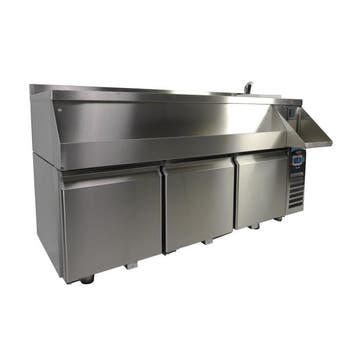 Koelwerkbank met Cocktail Bar Station | 3 deurs | RVS | 5..., Verzenden, Nieuw in verpakking
