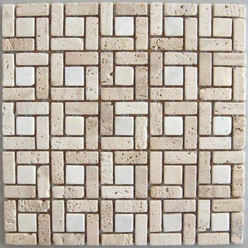 Wand Mozaïek Tegels Factory Marmer Elleboog Anticato Crem.., Wandtegels, Nieuw, Ophalen of Verzenden, 20 tot 40 cm