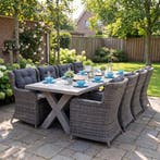 Norwich-Delano Tuinset 8 Personen - Acacia / Kobo Grey, Tuin en Terras, Tuinsets en Loungesets, Verzenden, Nieuw