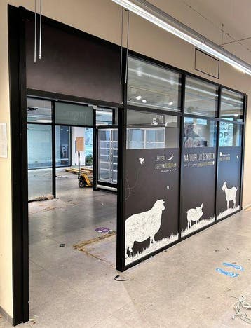 Aluminium kozijn deur doorgang, B143 x H270 cm, voor inloop, Gebruikt