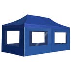 vidaXL Partytent inklapbaar met wanden 6x3 m aluminium blauw, Verzenden, Nieuw, Partytent