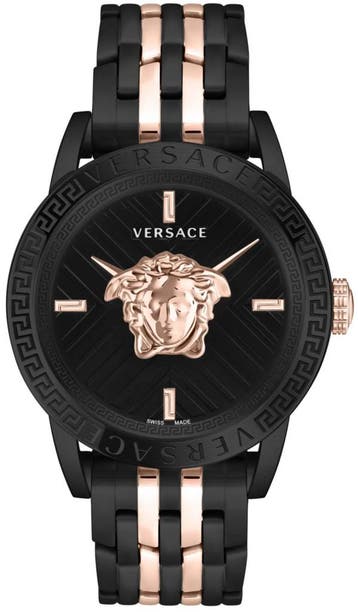 Versace VESN00622 V-Code Restyling herenhorloge 43 mm, Overige merken, Staal, Verzenden, Polshorloge