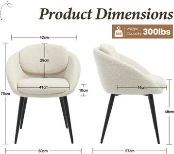 Eetkamerstoelen - Set van 2 - Met armleuning - Beige - Ya-Ho, Huis en Inrichting, Stoelen, Verzenden, Zo goed als nieuw