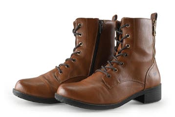 Mustang Veterboots in maat 42 Cognac, Kleding | Dames, Schoenen, Overige kleuren, Verzenden, Overige typen, Zo goed als nieuw