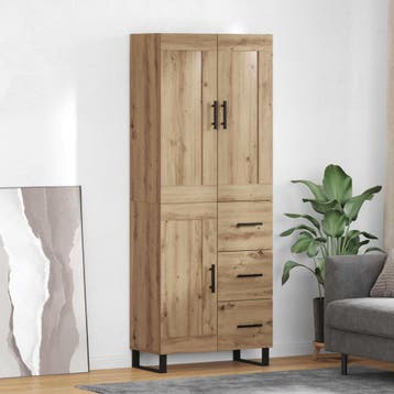 vidaXL buffetkast 2 st Artisan Eiken 69,5 x 34 x 180 cm, Minder dan 50 cm, Verzenden, Nieuw, Minder dan 100 cm