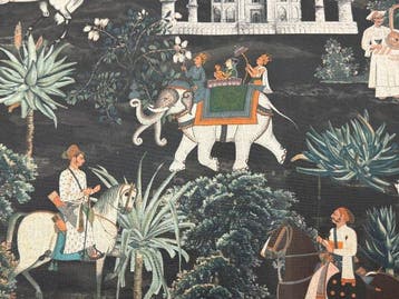 Corteo d’Oriente: Narratieve elegantie op organisch katoen -, Antiek en Kunst