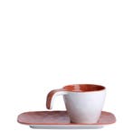 Scheepsservies Summer Espresso Kop en Schotel Coral - 6 Stuk, Ophalen of Verzenden, Nieuw