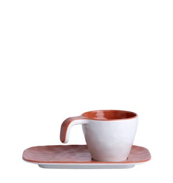 Scheepsservies Summer Espresso Kop en Schotel Coral - 6 Stuk, Ophalen of Verzenden, Nieuw