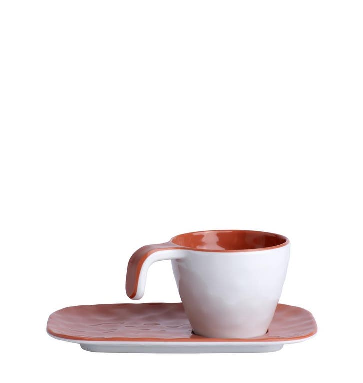 Scheepsservies Summer Espresso Kop en Schotel Coral - 6 Stuk, Watersport en Boten, Accessoires en Onderhoud, Nieuw, Ophalen of Verzenden