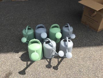 7x Gieters gekleurd ED, groen/grijs, Nieuw