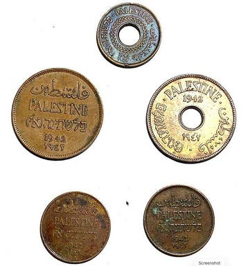 Palestina (Brits Mandaatgebied). 1942 (5 Coins) (Zonder
