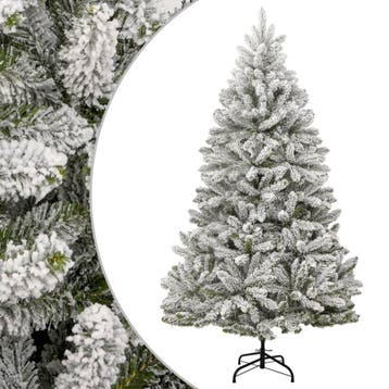 vidaXL Kunstkerstboom met scharnieren en sneeuw 270 cm, Verzenden, Nieuw