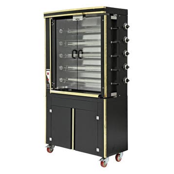 GGM Gastro | Gas kippengrill - 30kW - 5 spitten voor 30 |, Verzenden