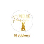 Vrolijk pasen - 10 stickers - Sluitstickers - paashaas -..., Ophalen of Verzenden, Nieuw, Sticker