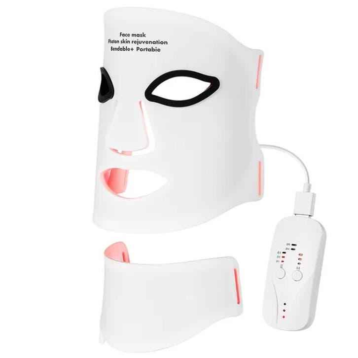 LED Gezichts- en Nekmasker 7 Kleuren Draadloos Siliconen, Sieraden, Tassen en Uiterlijk, Uiterlijk | Gezichtsverzorging, Nieuw