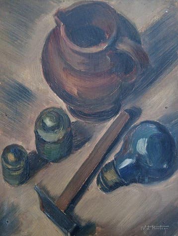 Henri Valery Vanderpoorten (1897-1977) - Stilleven met hamer