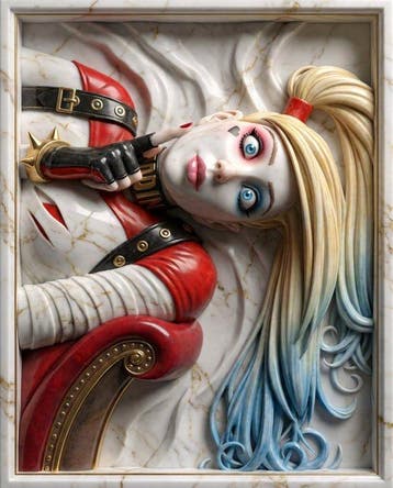 Makayhos - [Canvas] Harley Icon – Marble Madness, Nieuw in verpakking