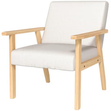 TRUUSK Loungestoel met Armleuningen - Eetkamerstoel in Linne, Huis en Inrichting, Woonaccessoires | Kussens, Verzenden, Nieuw