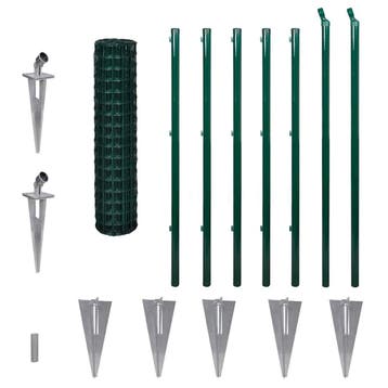 vidaXL Euro hek 10x1,2 m staal groen, Verzenden, Nieuw, IJzer