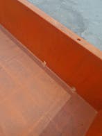 Stapelbak, 600x400x120 mm, euronorm, oranje kunststof,, Ophalen of Verzenden, Gebruikt, Bak of Kist