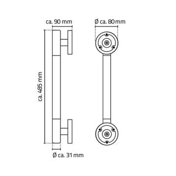 Badgreep Met Softgrip Wiesbaden Ridder Ken 50 cm Chroom, Ophalen of Verzenden, Nieuw