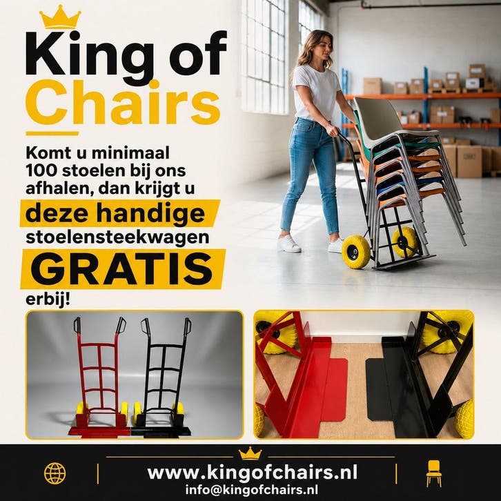 Stoelensteekwagen stoelentrolley stoelen stoelsteekwagen, Doe-het-zelf en Verbouw, Transportwagens, Nieuw, Steekwagen, Verzenden