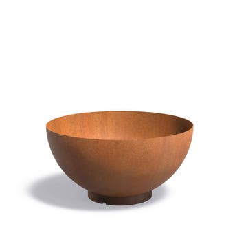 Cortenstaal bloempot Bocca Ø120x61cm - Met bodem, 100 cm of meer, Rond, Nieuw, Metaal