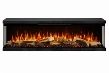 Elektrische Driezijdige Sfeerhaard met verwarming - 152cm, Ophalen of Verzenden, Nieuw, Vrijstaande haard, Elektrische haard