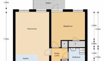 Te Huur 2 Kamer Appartement Wamelplein In Amsterdam, Huizen en Kamers, Direct bij eigenaar, Appartement, Amsterdam, Amsterdam
