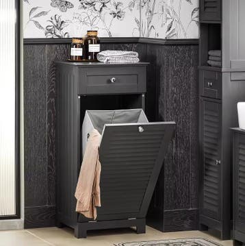 Badkamerkast met wasmand en lade – compacte opbergkast, Verzenden, Nieuw