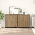 vidaXL Dressoirs 2 pcs artisanaal eikenkleurig 70 x 41 x 75, Verzenden, Nieuw, Overige houtsoorten, Minder dan 50 cm