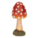 Decoratie paddenstoel vliegenzwam 8 cm - Tuinbeelden decor.., Tuin en Terras, Ophalen of Verzenden, Nieuw