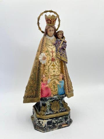 Escuela Olot - sculptuur, Virgen del Carmen - 35 cm - Hout,
