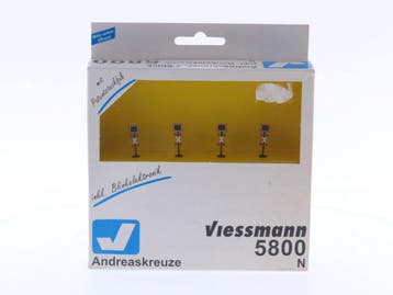 Schaal N Viessmann 5800 andreaskruizen, 4 st. inc. knippe..., Hobby en Vrije tijd, Modeltreinen | N-Spoor, Ophalen of Verzenden