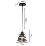 Ronde Ijzeren Hanglamp | E27 Fitting Lamp Industrieel, Verzenden, Nieuw, Glas