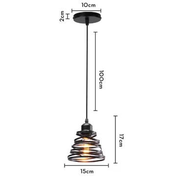 Ronde Ijzeren Hanglamp | E27 Fitting Lamp Industrieel, Verzenden, Nieuw, Glas