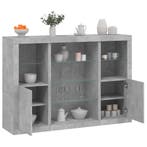 vidaXL Dressoirs met LED-verlichting 3 st bewerkt hout, Minder dan 50 cm, Verzenden, Nieuw, 25 tot 50 cm