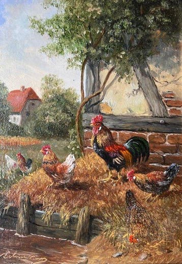 Adolf Lohmann (1928) - Bauernhofszene