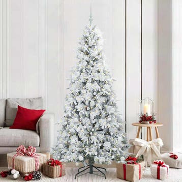 vidaXL Kunstmatige Inklapbare Kerstboom Wit 210 cm PE en PVC, Diversen, Verzenden, Nieuw