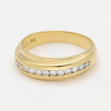 Ring - 18 karaat Geel goud Diamant (Natuurlijk), Nieuw