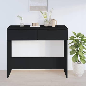 vidaXL Wandtafel 90x36x75 cm bewerkt hout zwart, Verzenden, Nieuw, 60 cm of meer